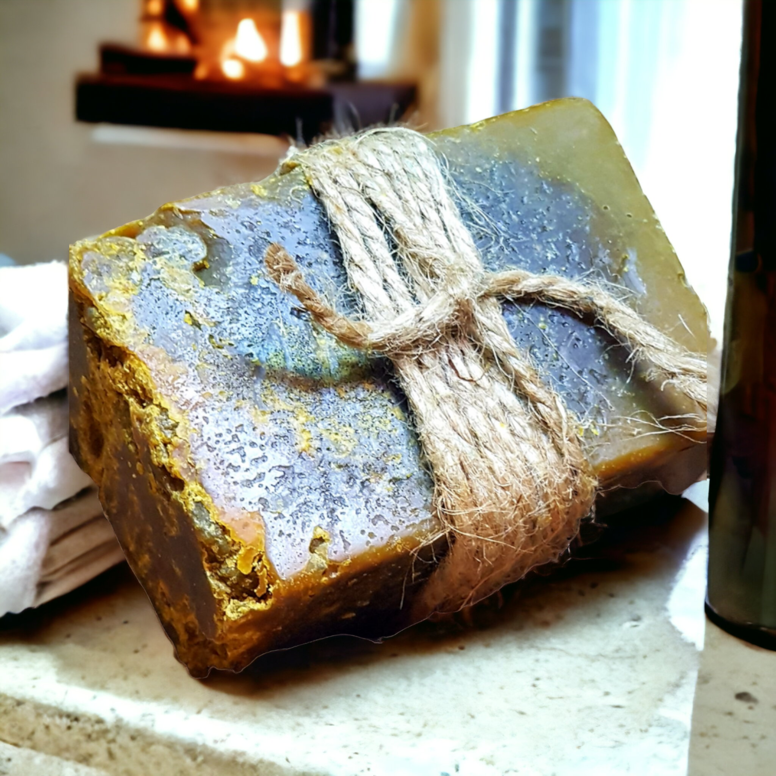 Ayurvedic Black Soap Bar - OrgAnnick's Red Palm Oil & Coffee Grounds Blend for Acne Prone Skin and Hyperpigmentation. Restoring, Nourishing & Revitalizing Traditional Soap for Renewal Skin Cells and Uneven Skin Tone – 8 oz