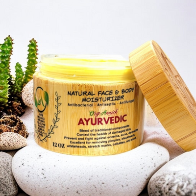 Ayurvedic Skin Perfection Moisturizer - OrgAnnick's Ayurvedic Formula for Acne Prone Skin, Uneven Tone & Fine Lines. Natural Skin Renewal Moisturizer Repair & Restore Skin Imperfections 12oz